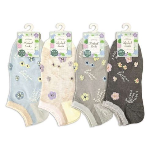 アシスト
STREAM ハーバルソックス お花と葉っぱフロート スニーカー丈 靴下