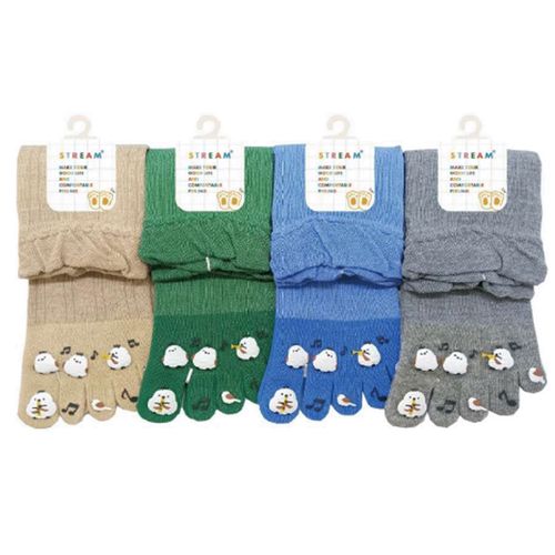 アシスト
STREAM 5本指 シマエナガ 音楽会 クルー丈 靴下