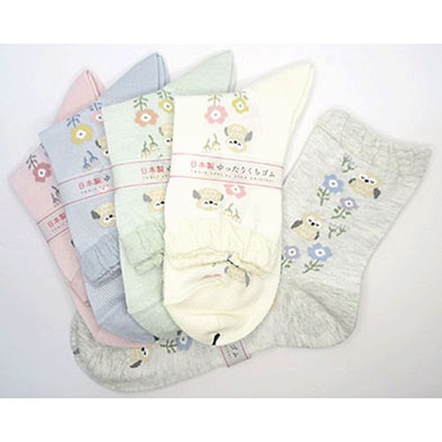 キングオリジナル
クルーソックス 総メッシュ フクロウと花