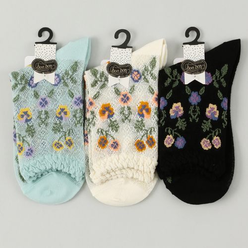 ウィックス
bonbon ロークルー レース風メッシュ パンジー