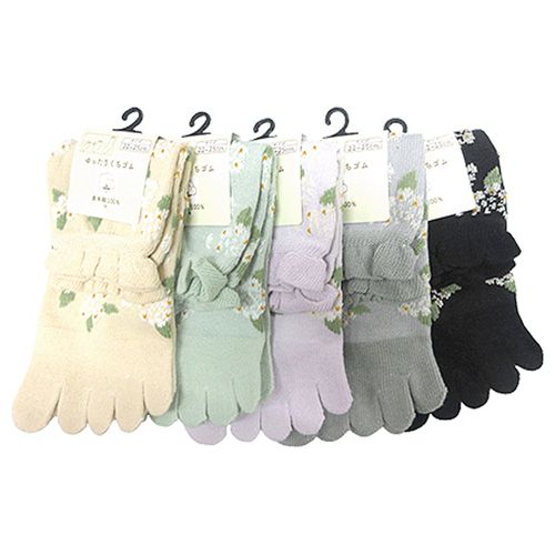 キングオリジナル
クルー丈 5本指 フロート花柄