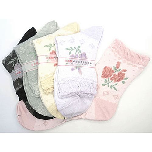 キングオリジナル
クルーソックス 小寸（21－23cm）フロート花柄