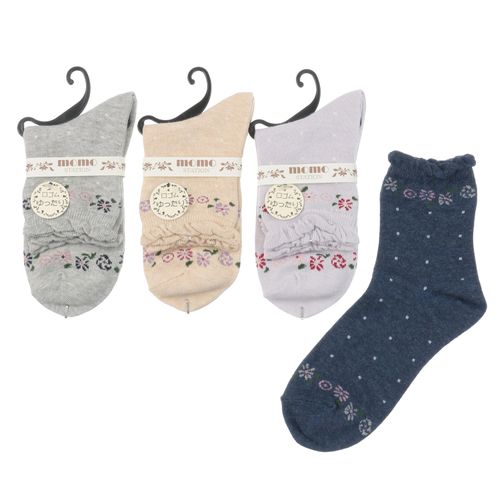 モモステーション
クルー 花ドット 靴下