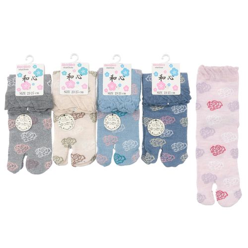 モモステーション
足袋 鹿の子編み 薔薇 靴下