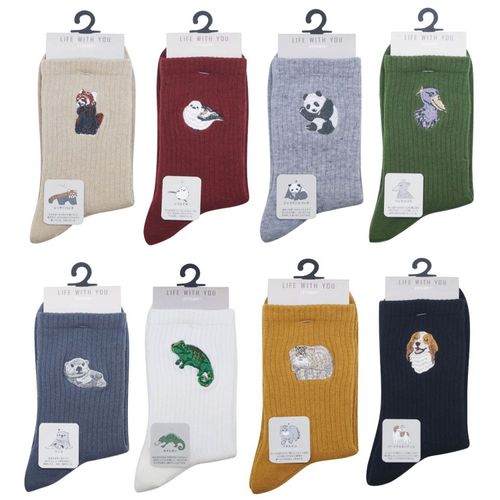 アシスト
STREAM LIFE WITH YOU クルー丈 動物 刺繍 靴下