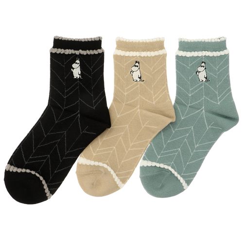 4905114563730







ウィックス
MOOMIN ロークルーソックス 枝柄ムーミン刺繍