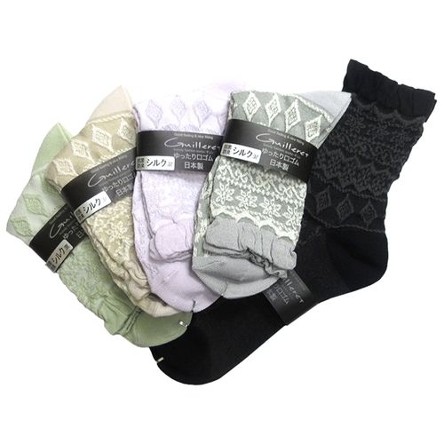 キングオリジナル
ギュレ シルク混 フロート幾何学柄＆小花柄無地