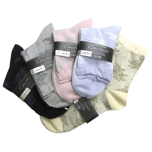 キングオリジナル
ギュレ シルク混 薔薇柄メッシュ無地