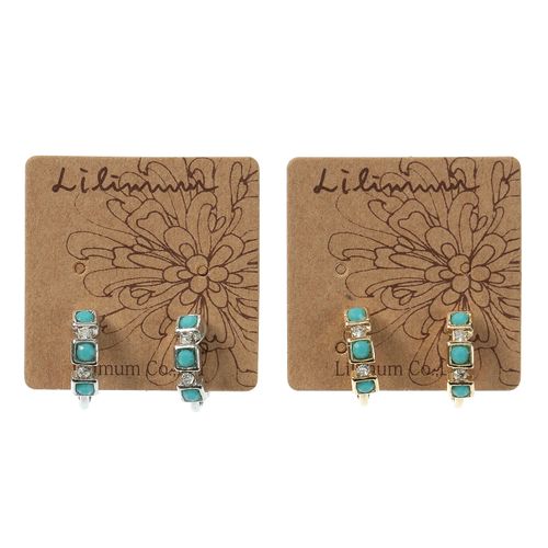 リリマム
ターコイズカラーフープイヤリング