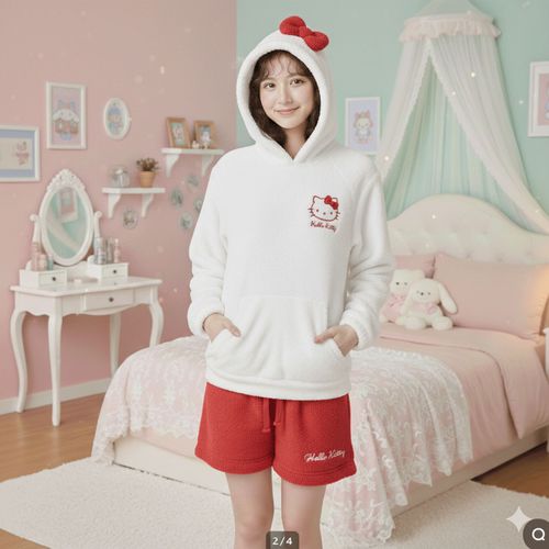 6Z6004/2P ML



美成産業
ハローキティ 毛糸パーカー＆ショートパンツセット