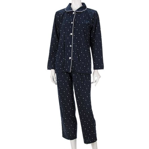 美竹
婦人 天竺花ドット柄 シャツパジャマ プチサイズ