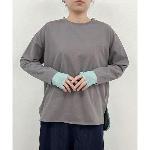 三澤
vingtrois 袖口シアー切替無地ロンT