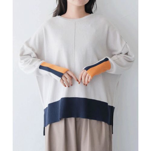 三澤
vingtrois 配色ボックスシルエットニット