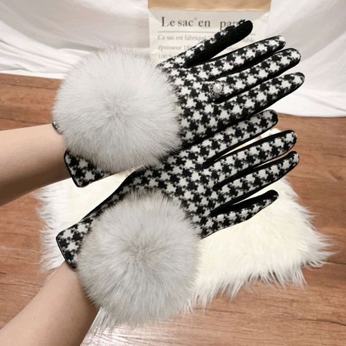 ジェノバ
千鳥ファー手袋 Sサイズ