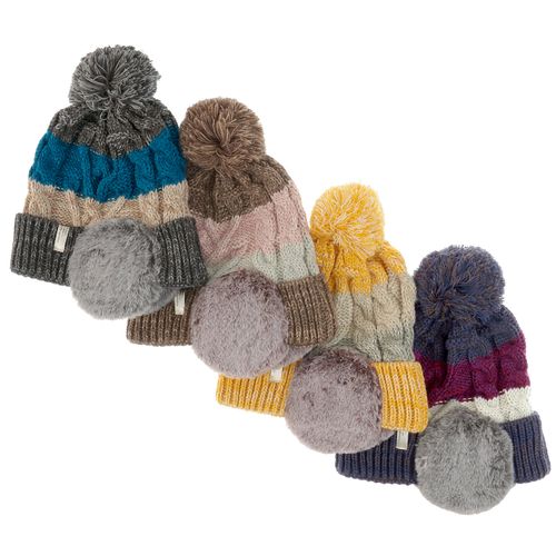 ファーストライン
耳付き3色ニット帽