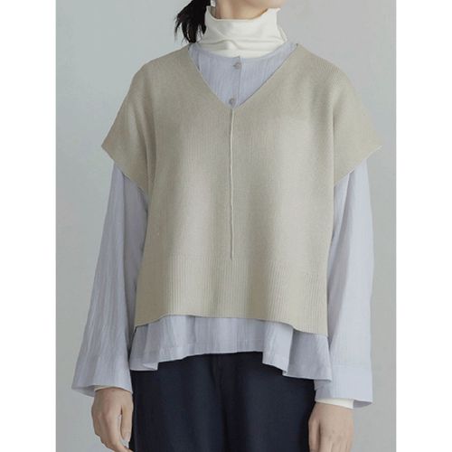 4582603511597







ノースオブジェクト東京
LILASIC Vネック畦編みニットベスト