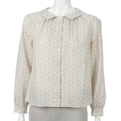 ウエルベック
Parkes LIBERTYフラットカラーギャザーブラウス