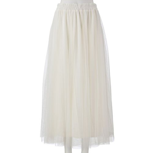 リブ
チャームベリーチックチュール無地10枚ハギギャザースカート