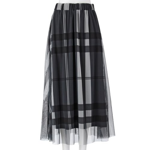 リブ
チャームベリーチック チュールチェック柄ギャザースカート