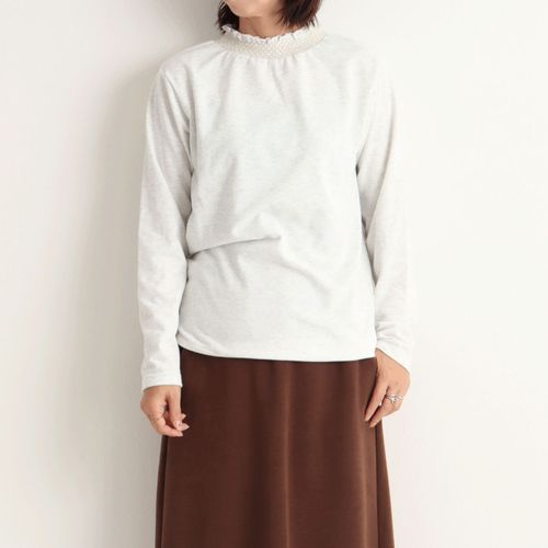 オンアンドオン
le colis CVC微起毛スモッキング刺しゅうプルオーバー