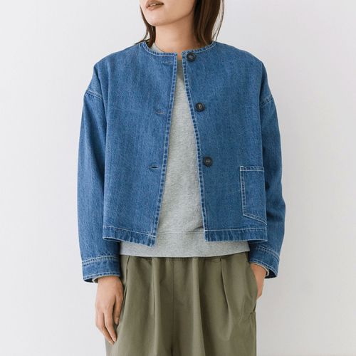 ピープル
Kermu 9オンスデニムノーカラージャケット