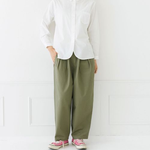 ピープル
Kermu コットンツイルウエストゴムタックパンツ