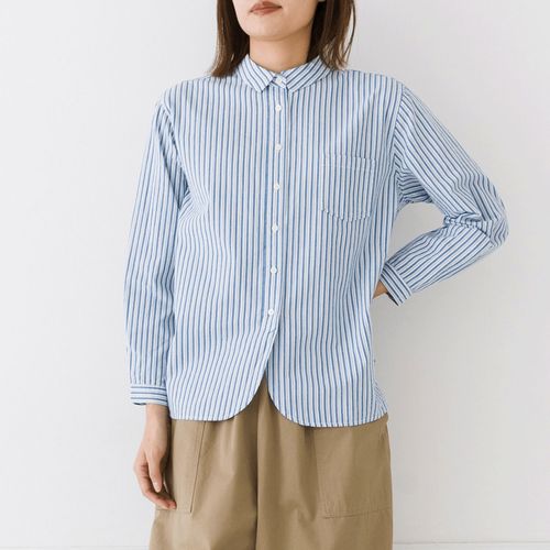 ピープル
Kermu コットンポプリンワッシャーチビ衿シャツ