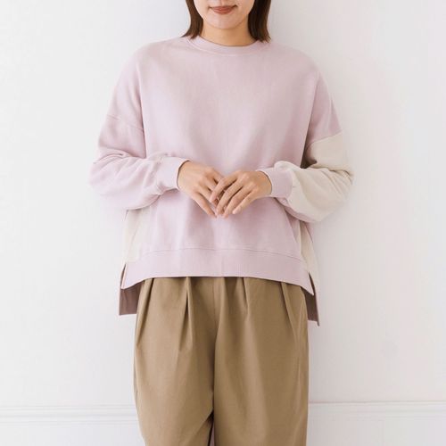 ピープル
Kermu コットンガーゼ裏毛バイカラートレーナー