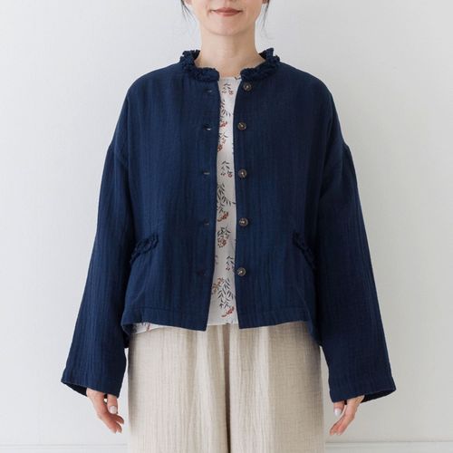 ピープル
Crea delice 接結ガーゼフリルジャケット