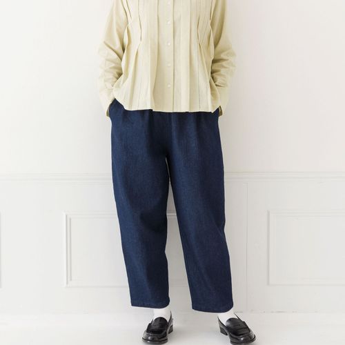 ピープル
Crea delice 綿麻デニムウエストゴムバルーンパンツ