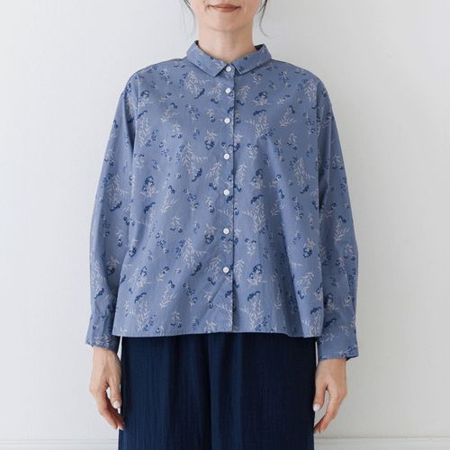 ピープル
Crea delice フローラルプリントチビ衿シャツブラウス