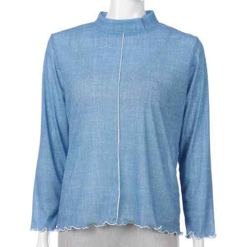 ビワレ
メッシュデニムプリントチビハイカットソー