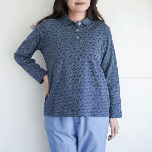 ジジョン
T’BIS STUDIO 長袖リーフ猫総プリントプルオーバー