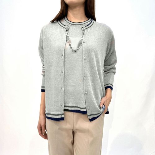 三和ジャパン
麻100％3配色カーディガン