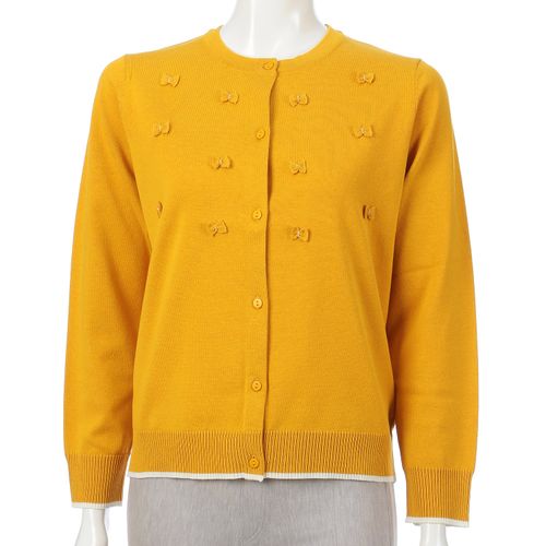 外与
リボンモチーフ使いカーディガン