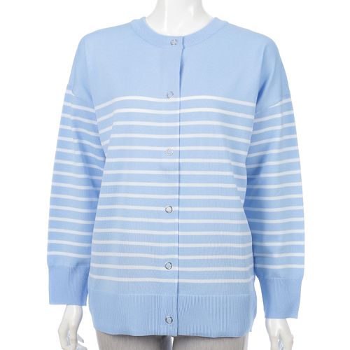 外与
スポンジングボーダーカーディガン