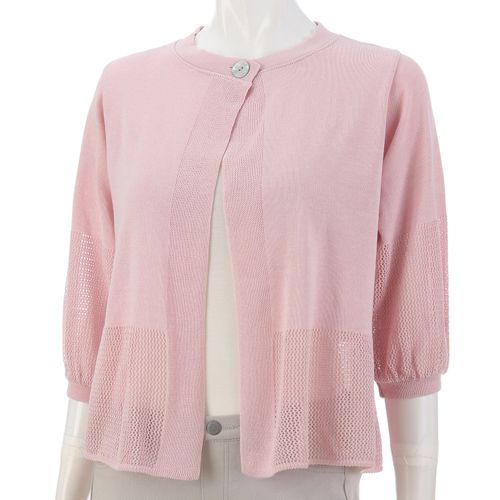 愛装
1釦丸首カーディガン