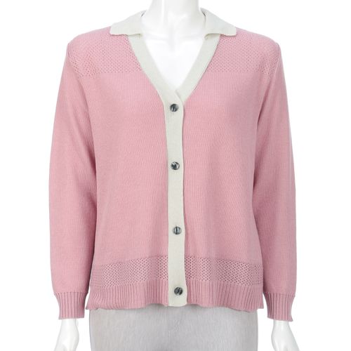 愛装
配色衿付きカーディガン