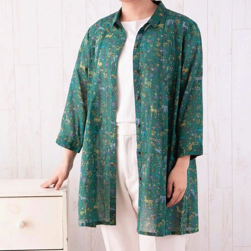 山本仁商店
シルクロード シャツ襟タックブラウス