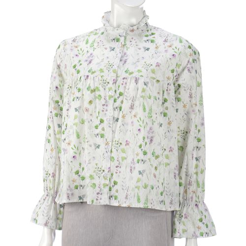 リベルテ
LAPIS ROUGE ボタニカルプリント小ブラウス