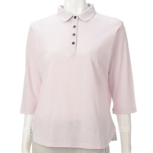 愛装
ボーダー使い襟付き7分袖プルオーバー