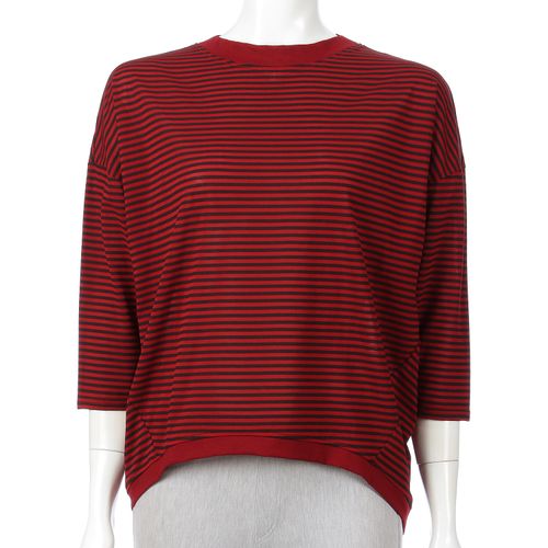 三澤
ボーダードロップショルダー七分袖プルオーバー