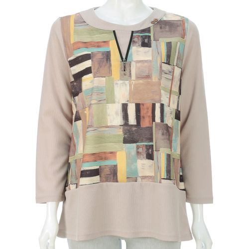 モンパリス
ネックファスナープリントチュニック