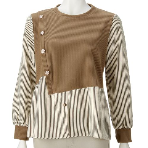 モンパリス
重ね着風ストライプチュニック