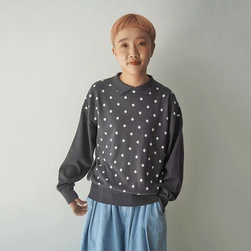 ａｅｌ
mao made ちょこっと衿ドットWジャカードプルオーバー