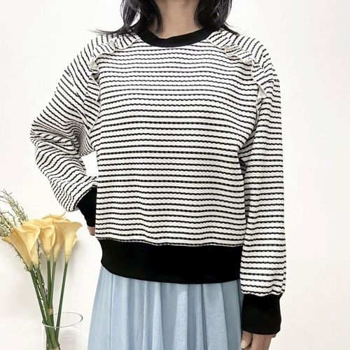 クリーク
MONiLE ワッフルボーダーカットソー