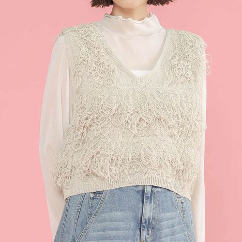 ピースフルベーシス
trois ループフリンジショートベスト