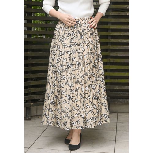 ピースフルベーシス
trois フラワープリントギャザースカート