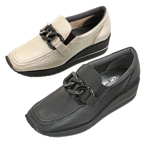 ステップナイン
VITA NOVA 飾り付きスリッポンシューズ6975