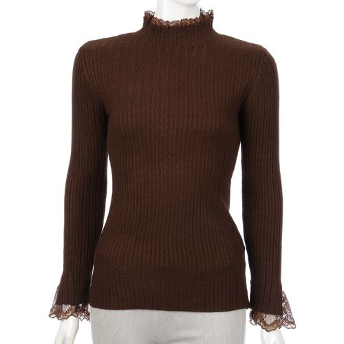 チャーミング
レースフリルリブニット